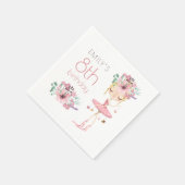 Whimsical Ballerina Bloemen 8e Verjaardagsfeestje  Servet (Hoek)