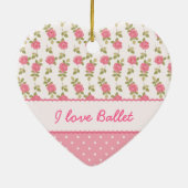 Whimsical Ballerina Floral Pink Girly , gepersonal Keramisch Ornament (Achterkant)