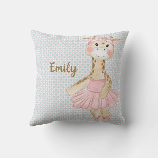 Whimsical Ballerina Giraffe Kussen (Achterkant)