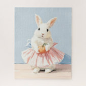 Whimsical Ballerina Konijn Herfst Legpuzzel (Verticaal)