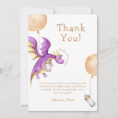 Whimsical Balloon Fairy Dragon Bottle Baby shower Bedankkaart (Voorkant)