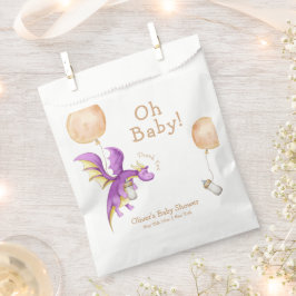 Whimsical Balloon Fairy Dragon Bottle Baby shower Bedankzakje