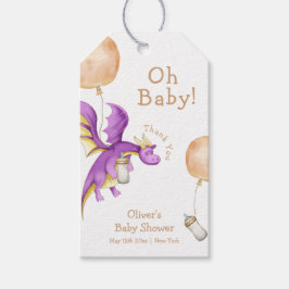 Whimsical Balloon Fairy Dragon Bottle Baby shower Cadeaulabel