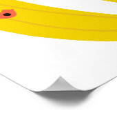 Whimsical Banana Trio Art Poster (Hoek)