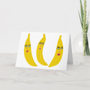 Whimsical Banana Trio CUSTOM Kaart