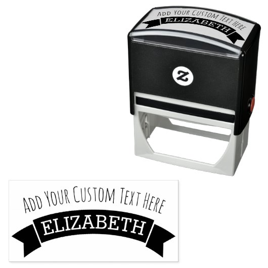 Whimsical Banner met Aangepaste Tekst en Naam Zelfinktende Stempel (In situ)