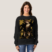 Whimsical Baroque Muse Sweatshirt – Gouden Bordure (Voorkant volledig)