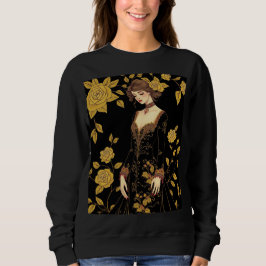 Whimsical Baroque Muse Sweatshirt – Gouden Bordure