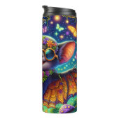 Whimsical Bat met Bloem Kroon Thermosbeker (Geroteerd rechts)
