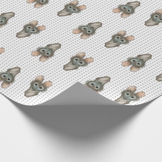 Whimsical Bat Wrapping Paper Cadeaupapier (Hoek)