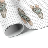 Whimsical Bat Wrapping Paper Cadeaupapier (Rol Hoek)