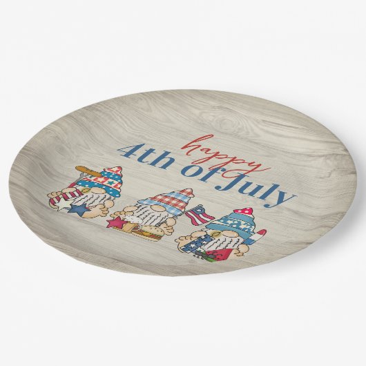 Whimsical BBQ Farmhouse 4th of Juli Papieren Bordje (Gekanteld)