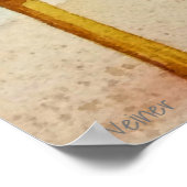 Whimsical Beach Babe Flamingo 4 Waterverf 18x24 Poster (Hoek)