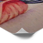 Whimsical Beach Babe Flamingo No. 1 Art 18x24 Poster (Hoek)