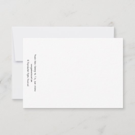 Whimsical Beach Babe Pink Flamingo No. 1 Bedankkaart (Achterkant)