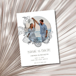 Whimsical Beach Destination Wedding Save the Date