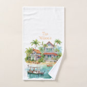Whimsical Beach Huizen Bad Handdoek (Handdoek)