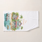 Whimsical Beach Huizen Bad Handdoek (Handdoek)