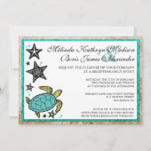 Whimsical Beach Reception Only Wedding Invitations Kaart (Voorkant)