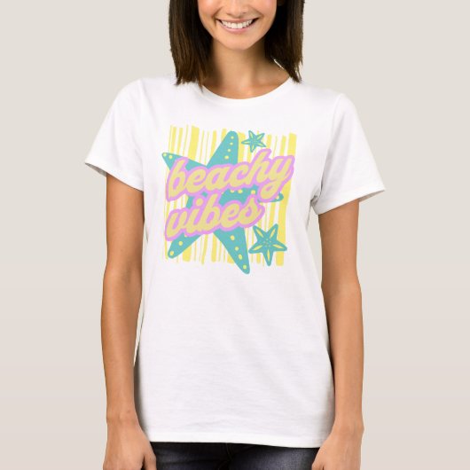 Whimsical Beach Seashells T-shirt (Voorkant)