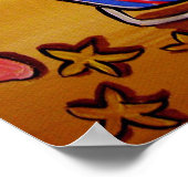 Whimsical Beach Umbrella spresident Folk Art Poste Poster (Hoek)