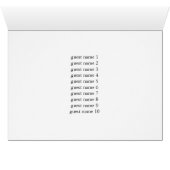 Whimsical Beach Wedtable Number Kards (Binnen Horizontaal (Onder))