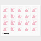 Whimsical Beaker Dank u Stickers, Roze Vierkante Sticker (Vel)