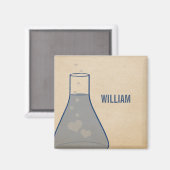 Whimsical Beaker Magnet, Blue Magneet (Voorkant / Achterkant)