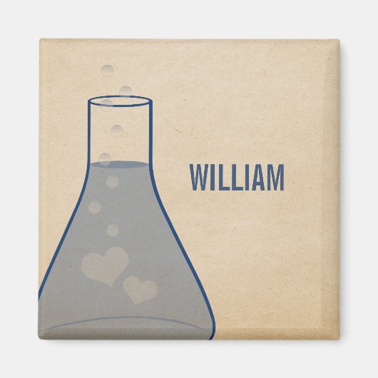 Whimsical Beaker Magnet, Blue Magneet (Voorkant)