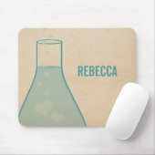 Whimsical Beaker Mousepad, Blauwgroen Muismat (Met muis)