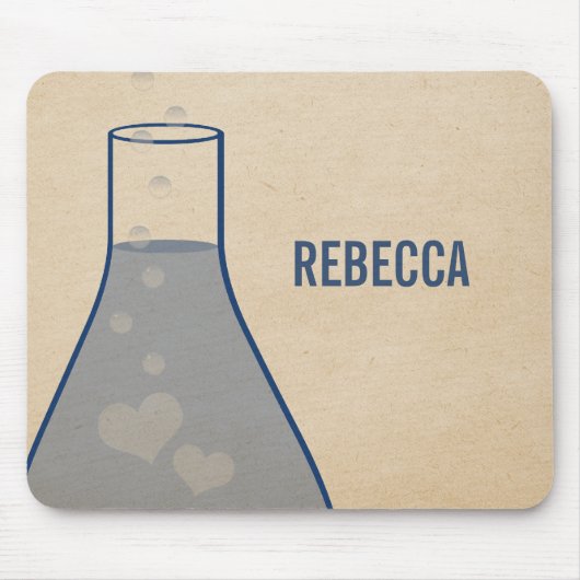 Whimsical Beaker Mousepad, Blue Muismat (Voorkant)