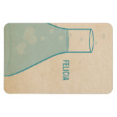 Whimsical Beaker Premium Magnet, Blauwgroen Magneet (Horizontaal)