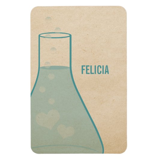 Whimsical Beaker Premium Magnet, Blauwgroen Magneet (Verticaal)