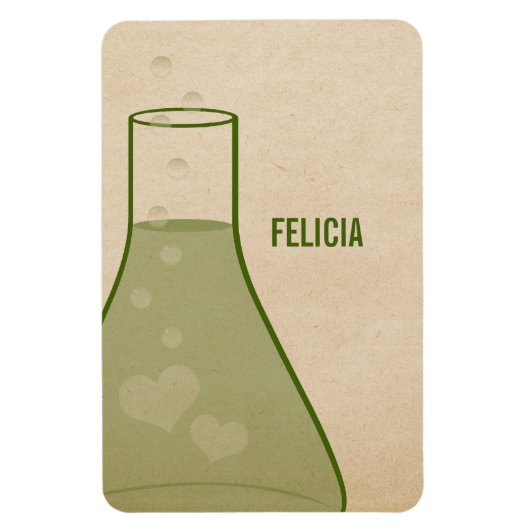 Whimsical Beaker Premium Magnet, Green Magneet (Verticaal)