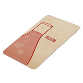 Whimsical Beaker Premium Magnet, Red Magneet (Linkerzijde)