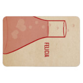 Whimsical Beaker Premium Magnet, Red Magneet (Horizontaal)