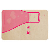 Whimsical Beaker Premium Magnet, Roze Magneet (Horizontaal)