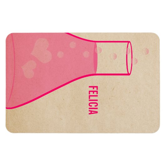 Whimsical Beaker Premium Magnet, Roze Magneet (Horizontaal)