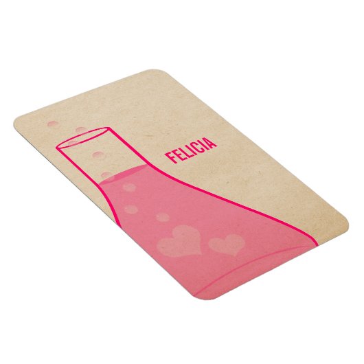 Whimsical Beaker Premium Magnet, Roze Magneet (Rechterzijde)