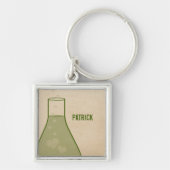 Whimsical Beaker Premium Sleutelhanger, groen Sleutelhanger (Voorkant)