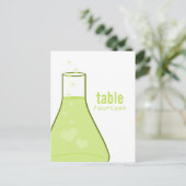 Whimsical Beaker Table Briefkaart, Green Briefkaart (Staand voorkant)