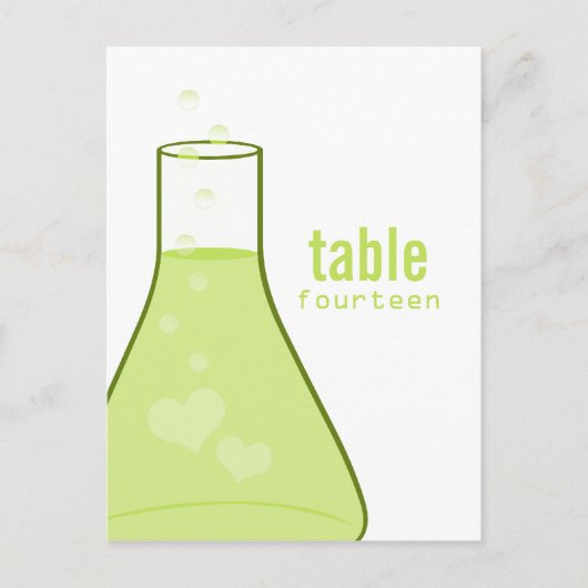 Whimsical Beaker Table Briefkaart, Green Briefkaart (Voorkant)