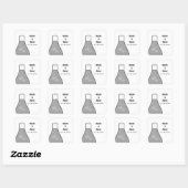 Whimsical Beaker Wedding Stickers, Grey Vierkante Sticker (Vel)
