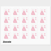 Whimsical Beaker Wedding Stickers, Roze Vierkante Sticker (Vel)