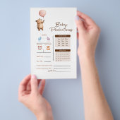 Whimsical Bear Baby Predictions Game Flyer (Hand)