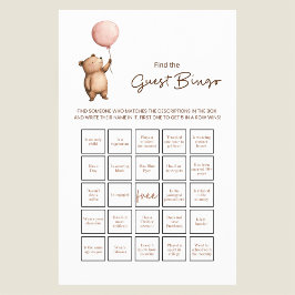 Whimsical Bear Baby Shower Guess the Baby Face Flyer