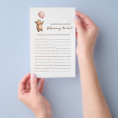 Whimsical Bear  Mommy to be Guessing Game Flyer (Hand)