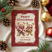 Whimsical Bear Themed Classroom Christmas Feestdagenkaart