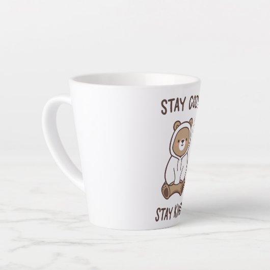 Whimsical Bear with Positive Kindness Quote Latte Mok (Linkerhoek)