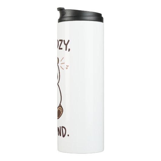 Whimsical Bear with Positive Kindness Quote Thermosbeker (Geroteerd rechts)